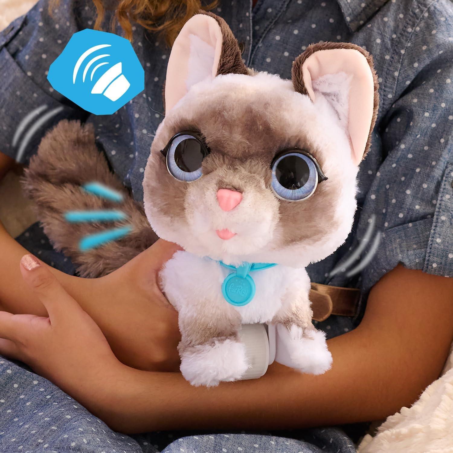 imagefurReal Wagalots Kitty Small Interactive Plush Faux Fur Kids Toys for Ages 4 Up by Just Play