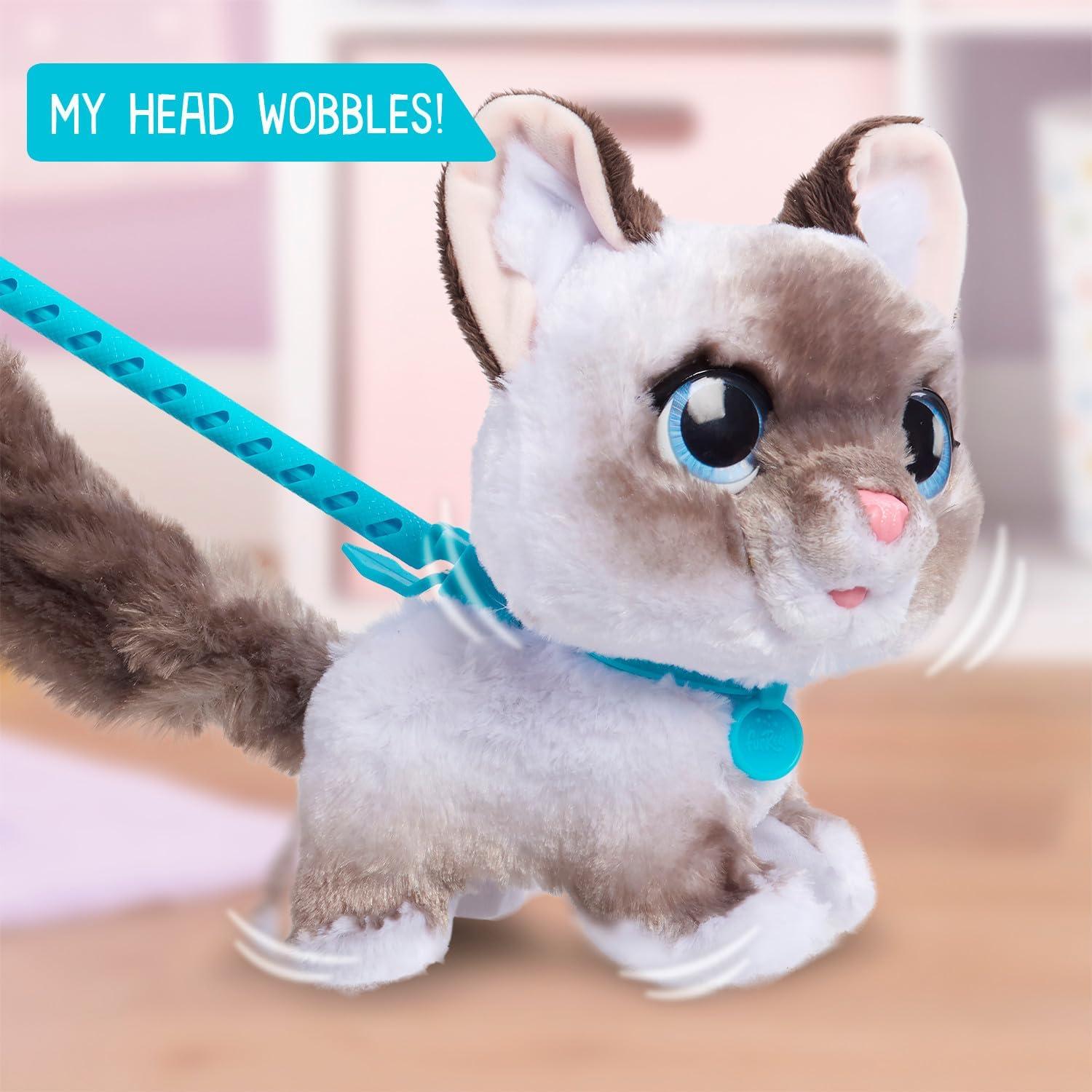 imagefurReal Wagalots Kitty Small Interactive Plush Faux Fur Kids Toys for Ages 4 Up by Just Play