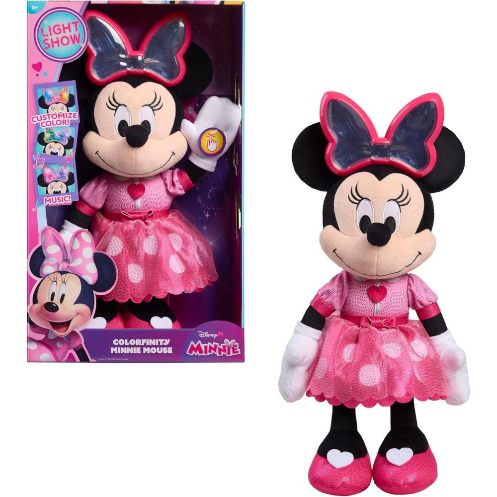 imageDisney Jr Colorfinity Minnie Mouse Interactive Plush Toy Over 40 Interactions Ages 3 and Up