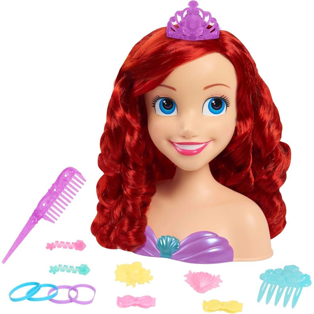 imageDisney Princess Ariel Styling Head 18pieces Pretend Play Kids Toys for Ages 3 Up by Just Play