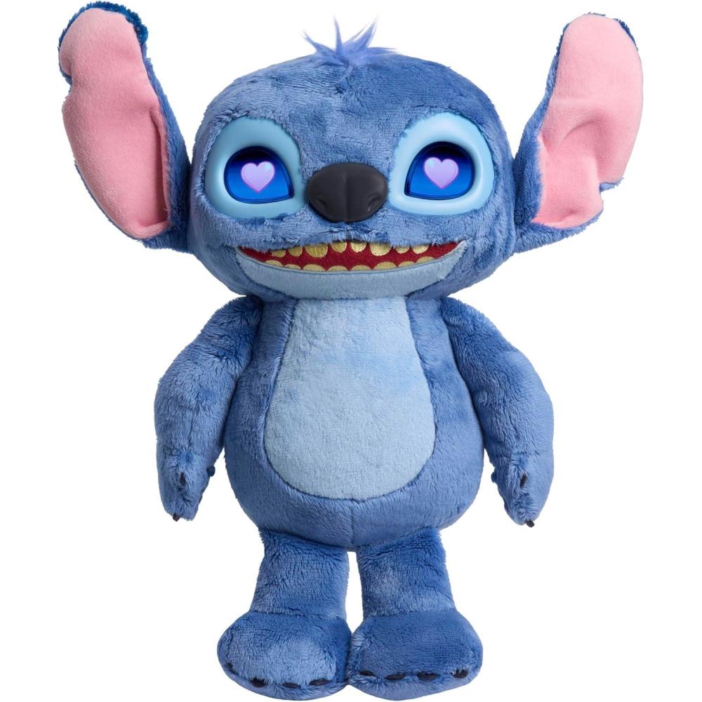 imageDisney Stitch Just Play Many Moods 14inch Interactive Plush 50 Sounds ampamp Effects LCD Eyes Inspired by Disneys New LiveAction Lilo ampamp Stitch Movie Toy for Fans Girls Boys Kids 3