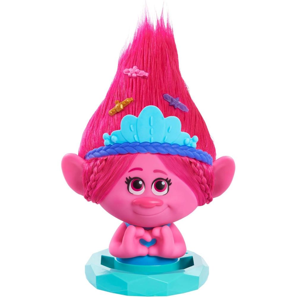 imageDreamWorks Trolls Band Together Poppy Styling Head with Accessories 11pieces Pink Kids Toys for Ages 3 Up by Just Play