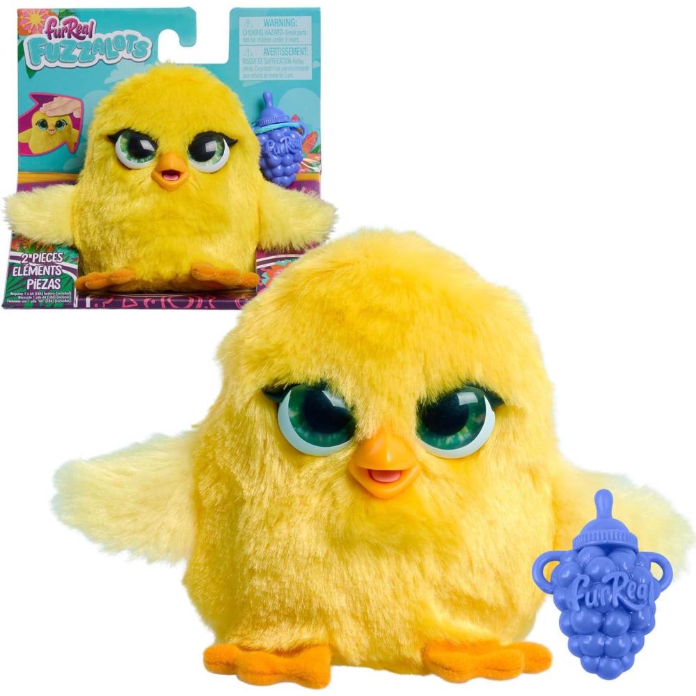 imagefurReal FuzzALots Chick Interactive Toy 375inch Realistic Plush with Over 25 Sounds and Reactions Holiday Stocking Stuffers Gifts Presents Kids Toys for Ages 4 Up by Just Play