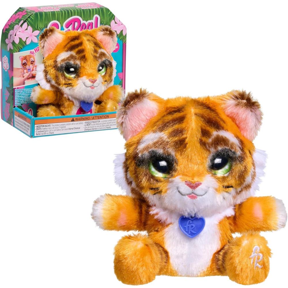 imagefurReal My Minis Little Hugs Tiger 45inch Interactive Plush Soft Stuffed Animal Kids Toys for Ages 4 Up by Just Play