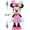 Disney Junior Minnie Mouse Sparkle and Sing Minnie Mouse, Large 13 Inch Feature Plush with Lights and Sounds, Kids Toys for Ages 3 Up by Just Play