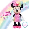 Disney Junior Minnie Mouse Sparkle and Sing Minnie Mouse, Large 13 Inch Feature Plush with Lights and Sounds, Kids Toys for Ages 3 Up by Just Play