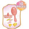 Disney Princess Belle Styling Head, Brown Hair, 10 Piece Pretend Play Set, Beauty and the Beast, Officially Licensed Kids Toys for Ages 3 Up by Just Play