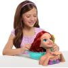Disney Princess Shimmer Spa Ariel 8-inch Styling Head, 20-Pieces, Red Hair, Pretend Play, Kids Toys for Ages 3 Up by Just Play