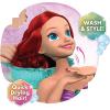 Disney Princess Shimmer Spa Ariel 8-inch Styling Head, 20-Pieces, Red Hair, Pretend Play, Kids Toys for Ages 3 Up by Just Play