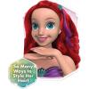 Disney Princess Shimmer Spa Ariel 8-inch Styling Head, 20-Pieces, Red Hair, Pretend Play, Kids Toys for Ages 3 Up by Just Play