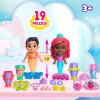Just Play Disney Junior Ariel Pop Tails Deluxe 7.5-inch Doll and Accessories Set, 19-Pieces, Kids Toys for Ages 3 Up