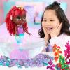 Just Play Disney Junior Splash & Glow Ariel Lights and Sounds 11.5-inch Doll and Accessories, 5-Pieces, Kids Toys for Ages 3 Up