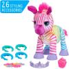 furReal Zenya My Rainbow Zebra Interactive Plush with Accessories, 22-pieces, Pretend Play, Kids Toys for Ages 4 Up by Just Play