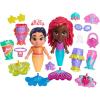 Just Play Disney Junior Ariel Pop Tails Deluxe 7.5-inch Doll and Accessories Set, 19-Pieces, Kids Toys for Ages 3 Up