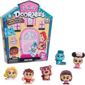 Disney Doorables Multi Peek Series 8, Styles May Vary, Officially Licensed Kids Toys for Ages 5 Up, Holiday Stocking Stuffers, Gifts, and Presents by Just Play