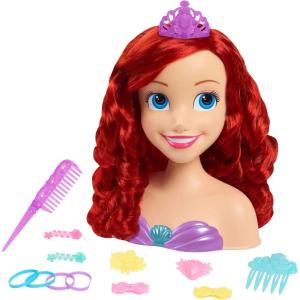 Disney Princess Ariel Styling Head, 18-pieces, Pretend Play, Kids Toys for Ages 3 Up by Just Play