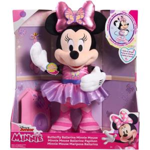 Just Play Minnie Disney Junior Mouse Sing and Dance Butterfly Ballerina Lights and Sounds Plush, Sings Just Like a Butterfly, Kids Toys for Ages 3 Up