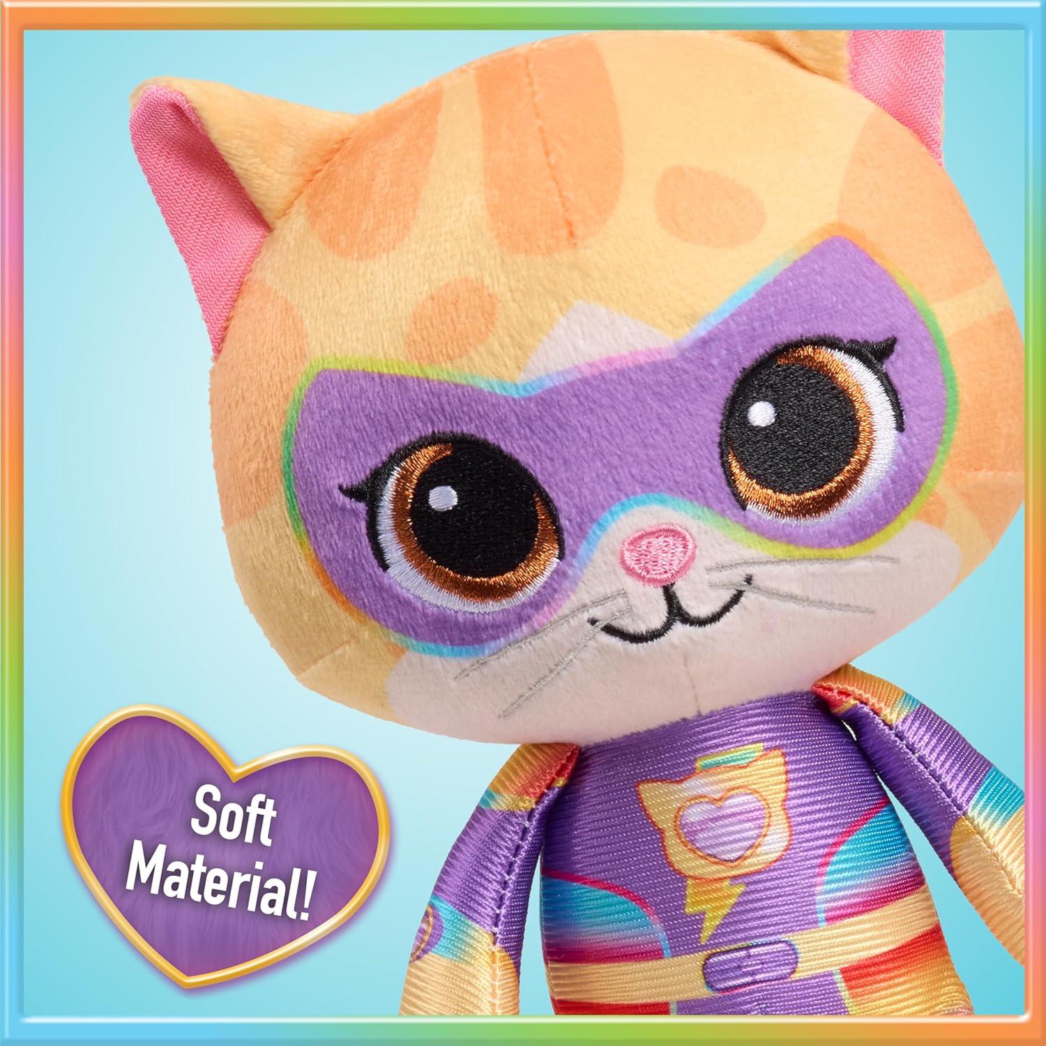 imageDisney Junior SuperKitties SuPurr Charged 7inch Small Sparks Plush Stuffed Animal Sparks Kitten Kids Toys for Ages 2 Up by Just Play