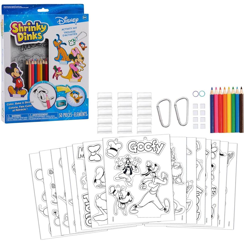 imageShrinky Dinks Disney Classics Kit 15 PrePrinted Shrinky Dinks Sheets Kids Toys for Ages 5 Up by Just Play