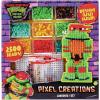 TMNT Pixel Creations Bead Kit Teenage Mutant Ninja Turtles Craft Set with 2500 Beads, Pegboards & Templates Ideal for Birthday Gifts & Screen-Free Play DIY Art Activity for Kids Ages 6+(TMNT)