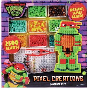 TMNT Pixel Creations Bead Kit Teenage Mutant Ninja Turtles Craft Set with 2500 Beads, Pegboards & Templates Ideal for Birthday Gifts & Screen-Free Play DIY Art Activity for Kids Ages 6+(TMNT)