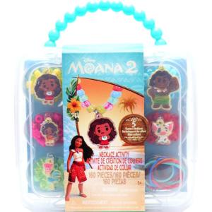 Tara Toys Disney Moana Necklace Activity Set – Kids DIY Jewelry Kit with 150+ Beads, 5 Character Charms & Carry Case, Creative Craft Gift for Ages 3+