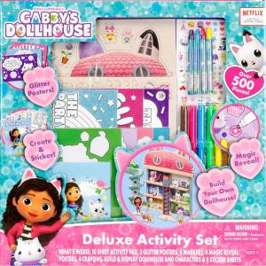 Tara Toys TMNT Deluxe Activity Set Teenage Mutant Ninja Turtles Art & Craft Kit with Coloring, Stickers, Stamps & Carrying Case Creative Gift for Kids Ages 3+(Gabby’s Dollhouse)