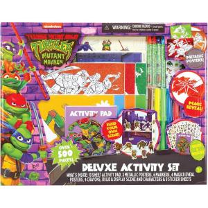 Tara Toys TMNT Deluxe Activity Set Teenage Mutant Ninja Turtles Art & Craft Kit with Coloring, Stickers, Stamps & Carrying Case Creative Gift for Kids Ages 3+(TMNT)