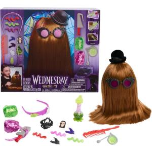 WEDNESDAY Ignatius Itt 10-inch Styling Head, 20-Pieces, 360 Degrees of Styling Options, Pretend Play, Kids Toys for Ages 4 Up by Just Play