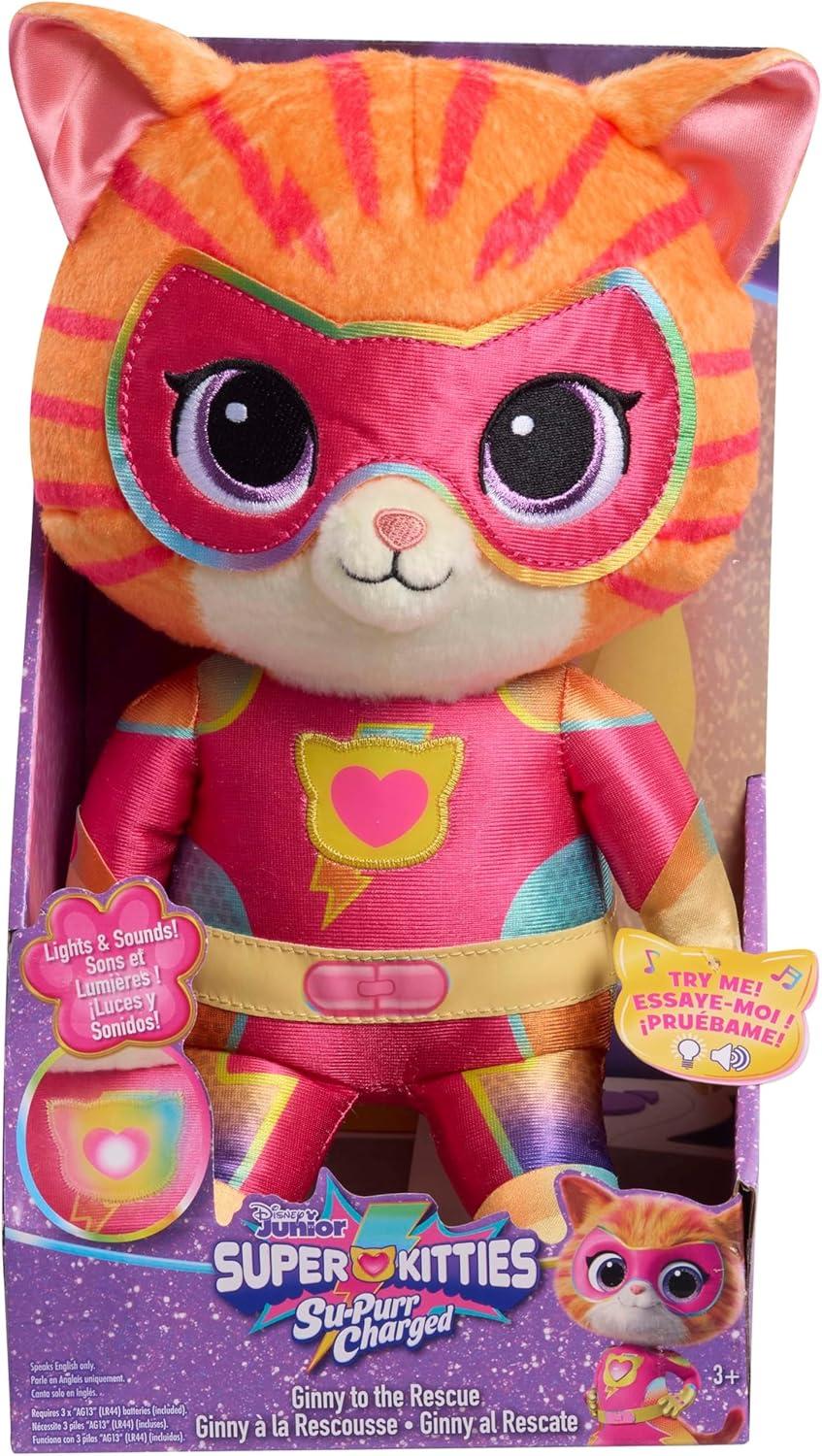 imageDisney Junior SuperKitties SuPurr Charged Ginny to The Rescue Lights and Sounds 12inch Figure Kids Toys for Ages 3 Up by Just PlayMedium