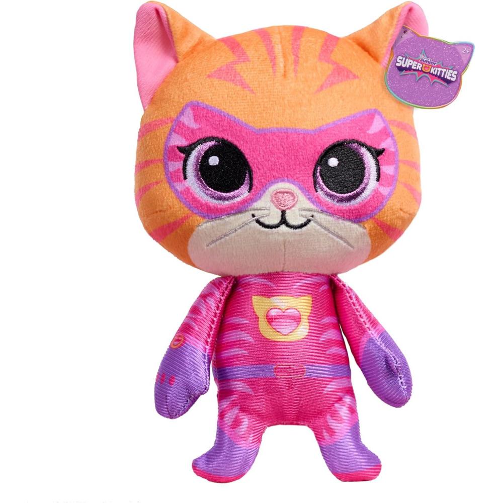 imageDisney Jr SuperKitties Small 7inch Plush Ginny Stuffed Animal SuPurr Wild Outfit Kitten Toy for Fans Girls Kids Ages 2 and Up by Just Play
