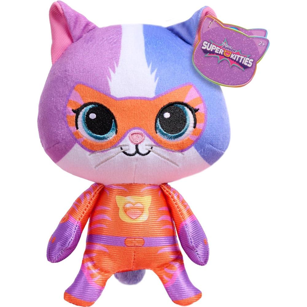 imageDisney Jr SuperKitties Small 8inch Plush Buddy Stuffed Animal SuPurr Wild Outfit Kitten Toy for Fans Girls Kids Ages 2 and Up by Just Play