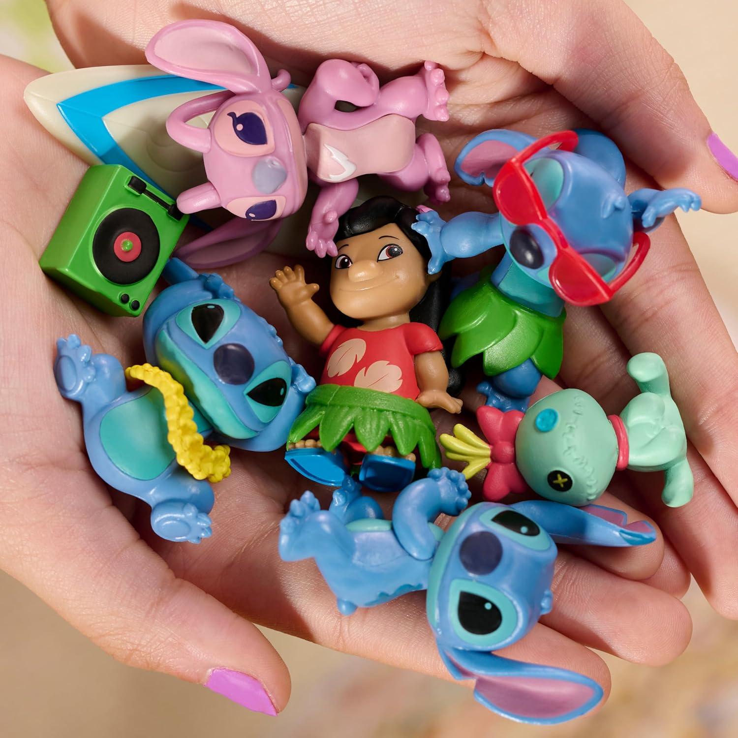 imageDisney Stitch Collectible Figure Set with Accessories 11Pieces 2inch Figurines Collectible Toys Home Decoration Holiday Stocking Stuffers Gifts Presents Kids Toys for Ages 3 Up by Just Play