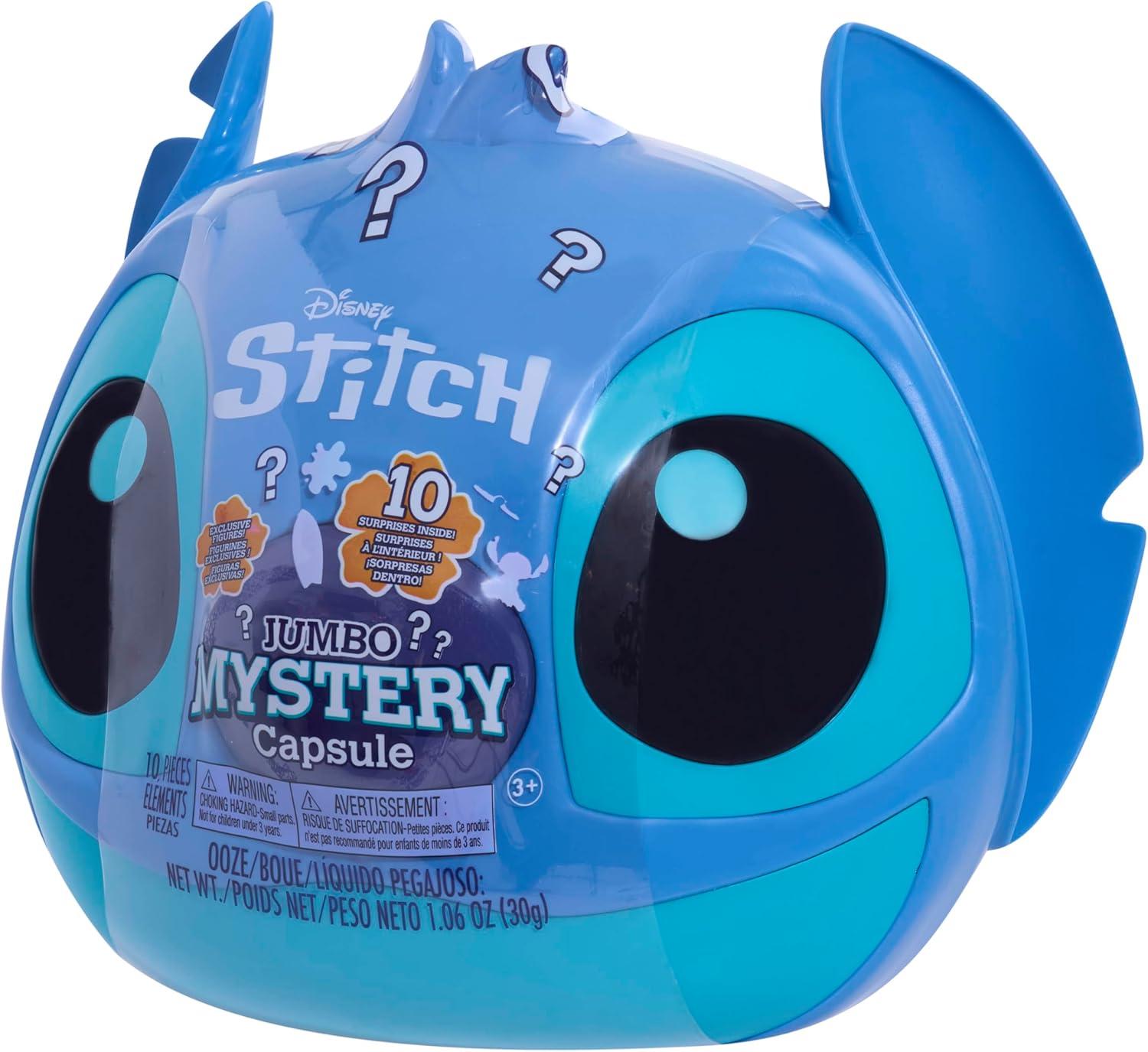 imageDisney Stitch Jumbo Mystery Capsule 9 inch Figure Surprise Outfits Alien Kids Toys for Ages 3 Up by Just Play