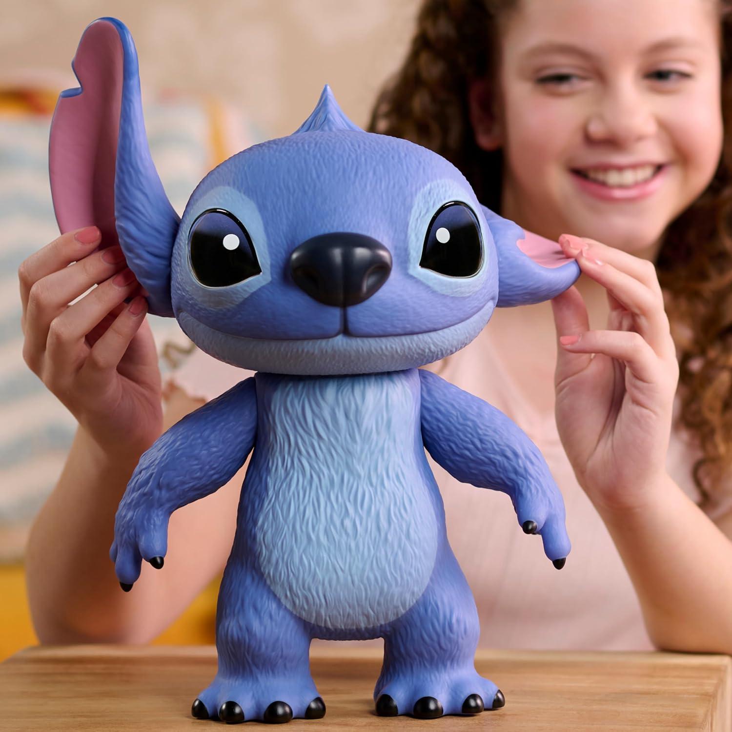 imageDisney Stitch LiveAction Larger Than Life 14inch Vinyl Figure Articulated Toy for Play or Display Poseable Figurine Inspired by Disneys New LiveAction Lilo ampamp Stitch Movie Kids Ages 3