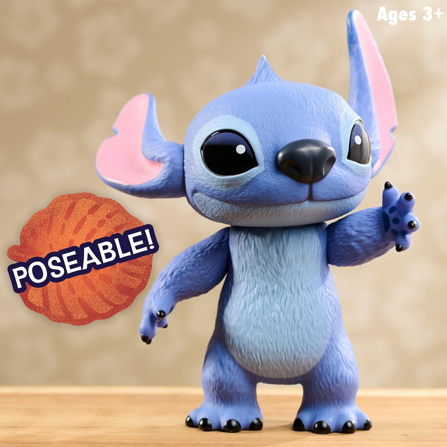 imageDisney Stitch LiveAction Larger Than Life 14inch Vinyl Figure Articulated Toy for Play or Display Poseable Figurine Inspired by Disneys New LiveAction Lilo ampamp Stitch Movie Kids Ages 3