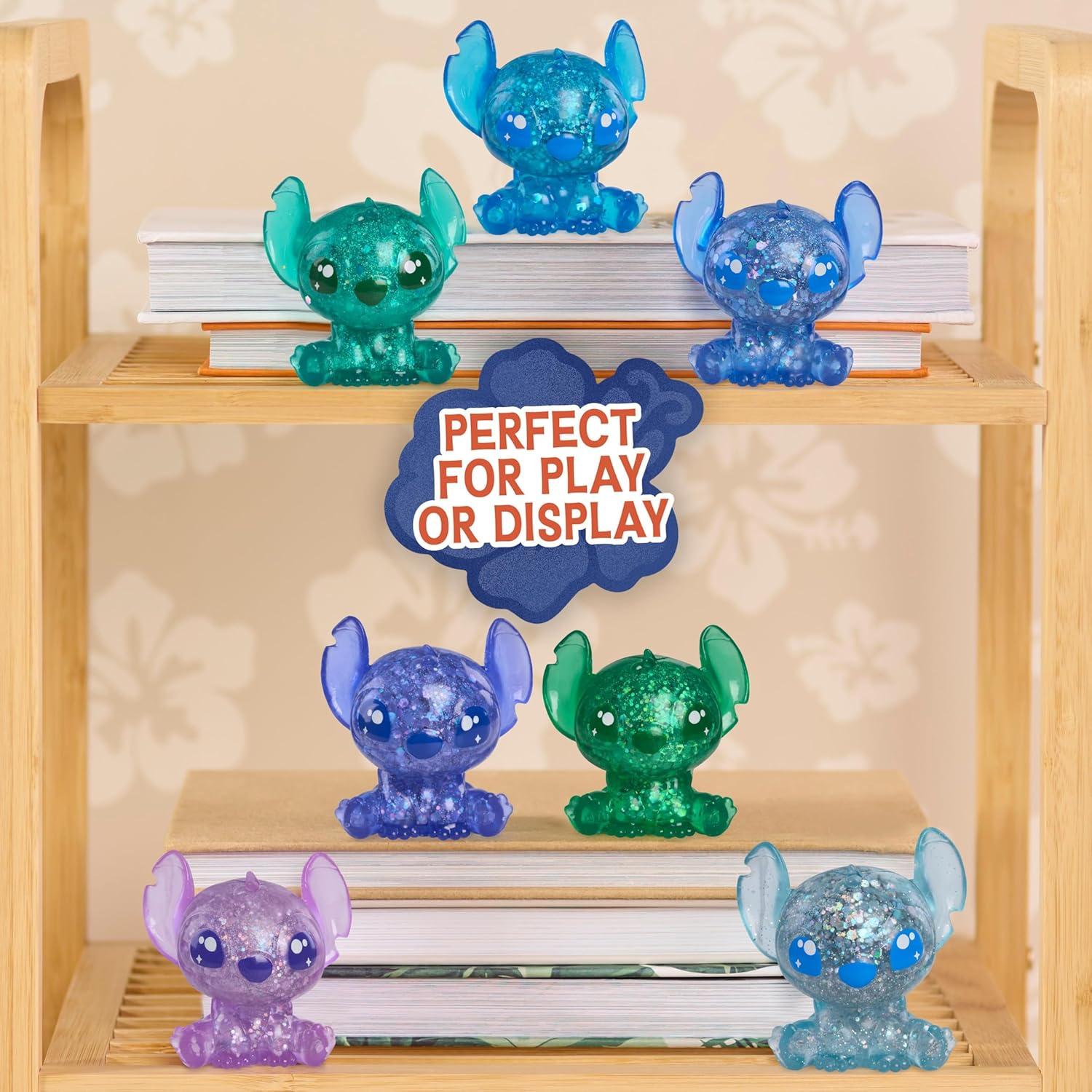 imageDisney Stitch SquishaStitch Collectible Figures 3Pack 2inch Mystery Glitter Figurines Squishy Fidget Toys Blind Box Kids Toys for Ages 3 Up by Just Play