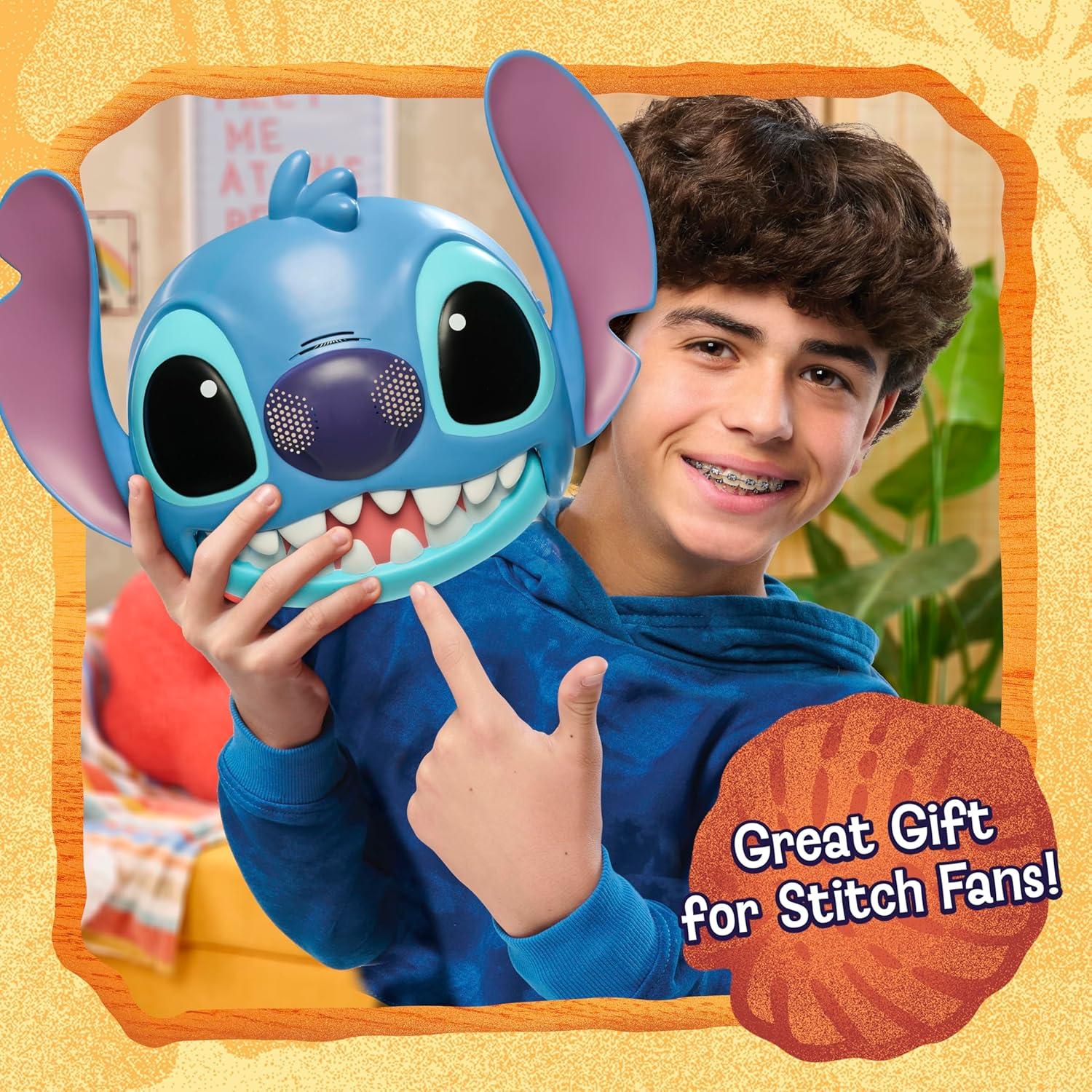 imageDisney Stitch Talking Mask with 25 Sounds ampamp Phrases Adjustable Straps Costume for Kids Dress Up and Pretend Play Toy for Fans Boys Girls Kids Ages 3 and Up by Just Play