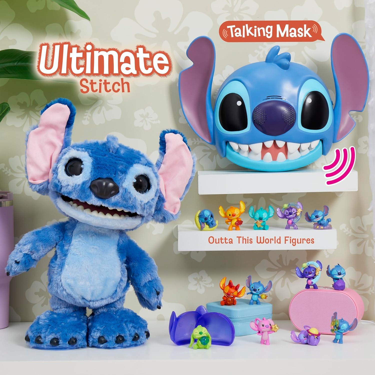 imageDisney Stitch Talking Mask with 25 Sounds ampamp Phrases Adjustable Straps Costume for Kids Dress Up and Pretend Play Toy for Fans Boys Girls Kids Ages 3 and Up by Just Play