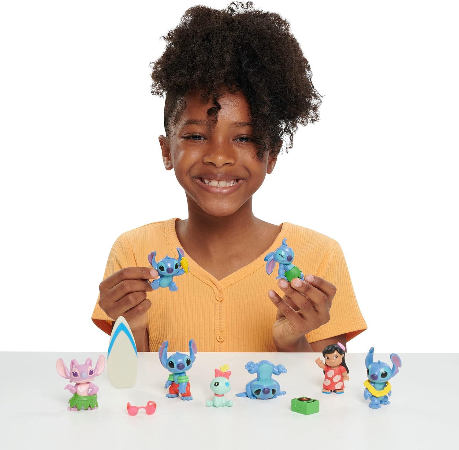 imageDisneys Lilo ampamp Stitch Deluxe Figure Set 13Piece Set 2inch tall Collectible Figurines Pretend Play Kids Toys for Ages 3 Up by Just Play