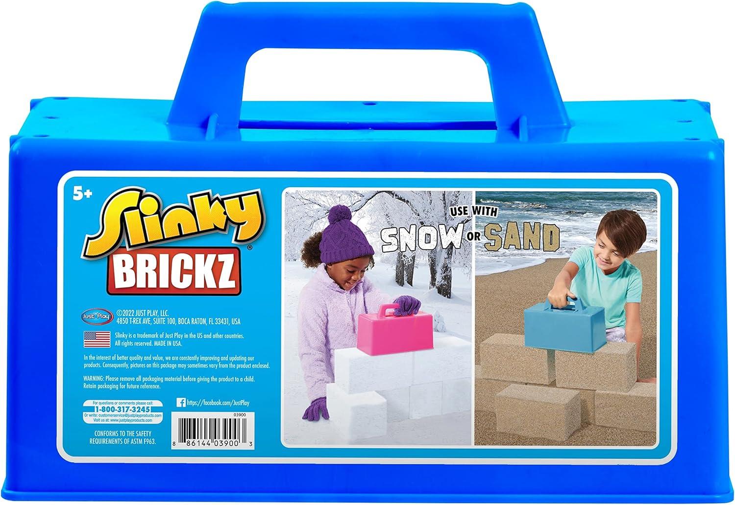 imageJust Play The Original Slinky Brickz Sand and Snow Outdoor Play Toy Pack of 2 10inch Wide Brick Mold Holiday Stocking Stuffers Gifts Presents Pretend Play Kids Toys for Ages 5 Up