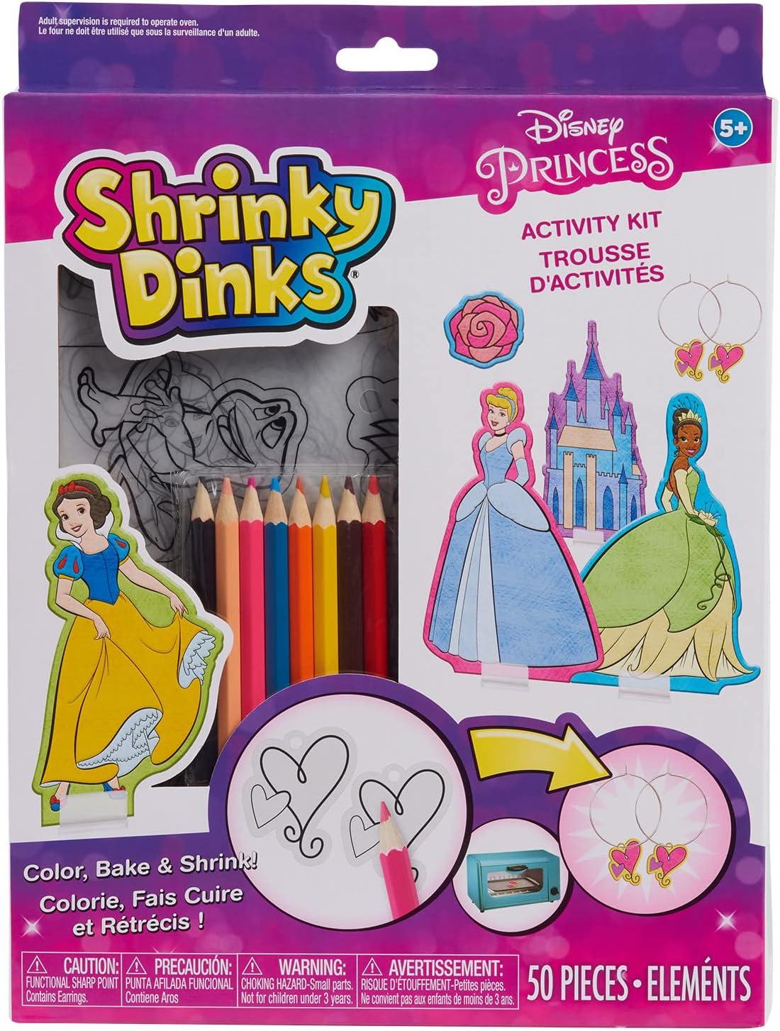 imageShrinky Dinks Disney Princesses Kit Includes 15 Shrinky Dinks Arts and Crafts for Kids Holiday Stocking Stuffers Gifts Presents Kids Toys for Ages 5 Up by Just Play