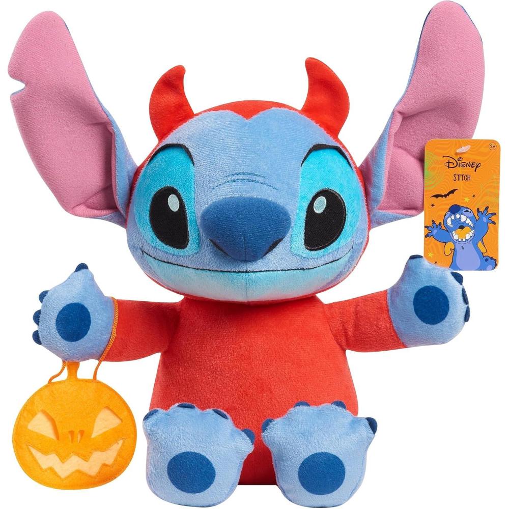 imageDISNEY SEASONAL Just Play Stitch as a Devil Halloween Large 15inch Plushie Stuffed Animal Officially Licensed Kids Toys for Ages 2 Up