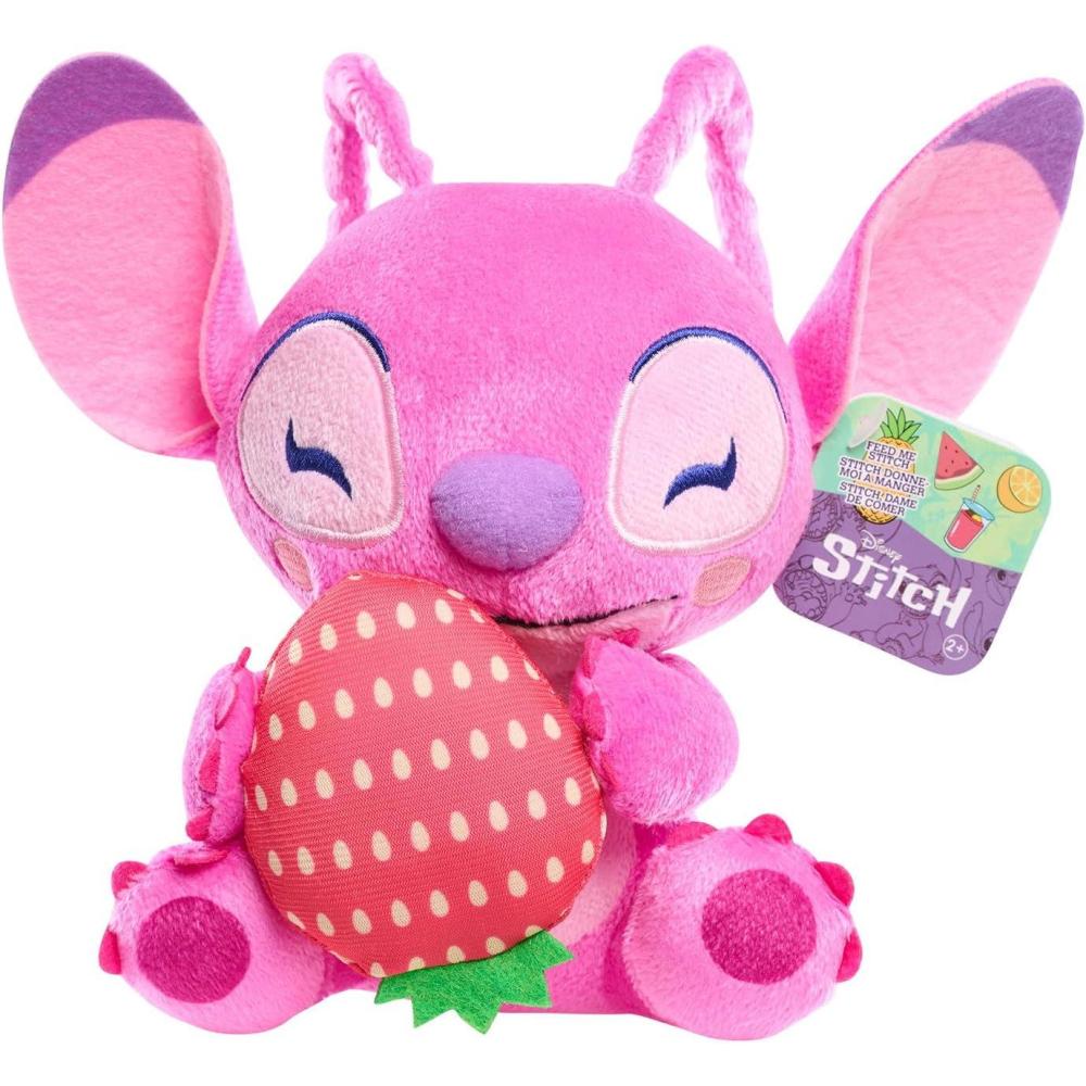 imageDisney Stitch Small 7inch Plush Stuffed Animal Angel with Strawberry Kids Toys for Ages 2 Up by Just Play