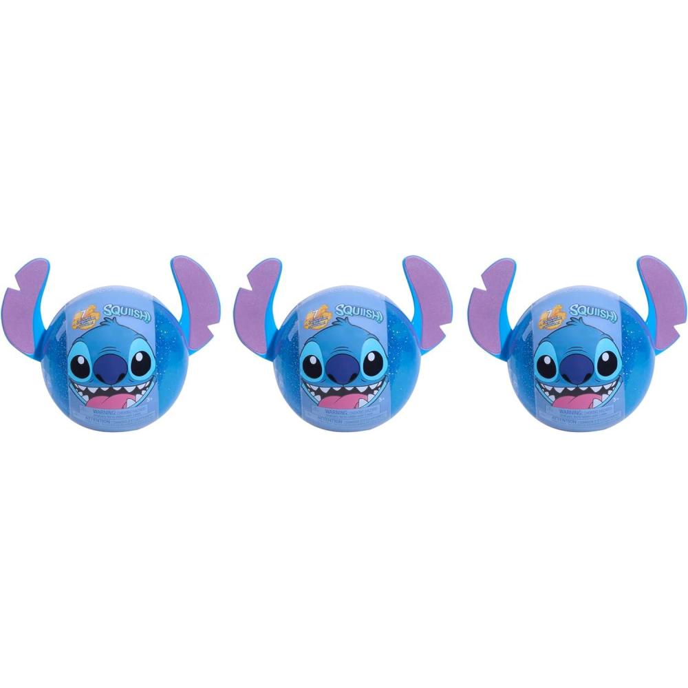 imageDisney Stitch SquishaStitch Collectible Figures 3Pack 2inch Mystery Glitter Figurines Squishy Fidget Toys Blind Box Kids Toys for Ages 3 Up by Just Play