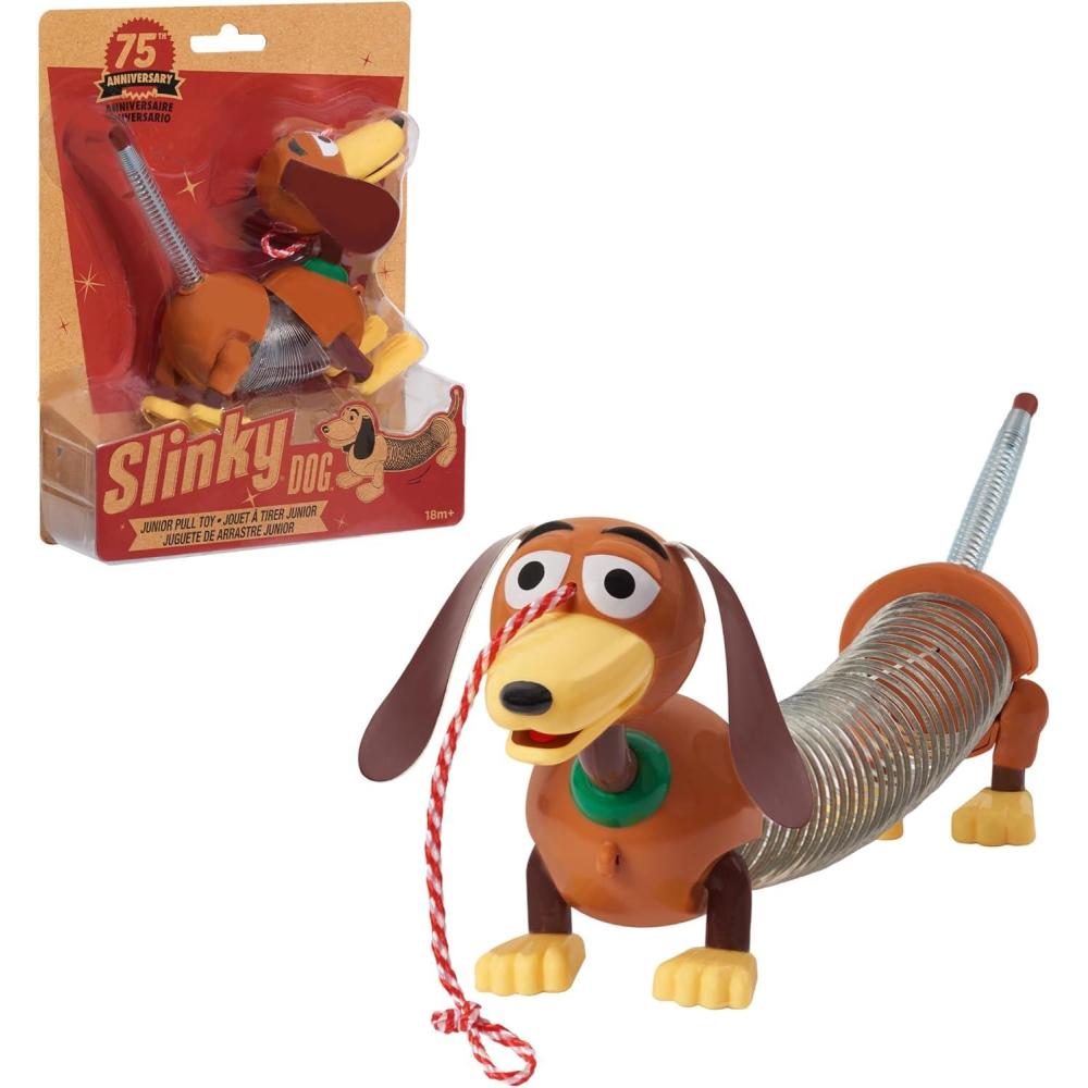 imageRetro 435inch Slinky Dog Jr the Original Classic Walking Spring Toy Vintage Fidget Toy Kids Toys for Ages 18 Month by Just Play
