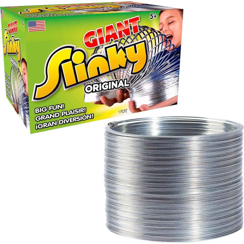 imageThe Original Giant Slinky Walking Spring Toy Metal Slinky Party Favors Fidget Toys Holiday Stocking Stuffers Gifts Presents Kids Toys for Ages 5 Up by Just Play