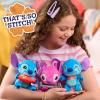 Disney Stitch That’s So Stich Angel Small 7-inch Plush, Stuffed Animal, Pink, Alien, Kids Toys for Ages 2 Up by Just Play(Small)