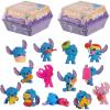 Disney Stitch Blind Mini Figures 2-Pack, 2-inch Collectible Figurines and 2 Reusable Burger Boxes, Holiday Stocking Stuffers, Gifts, Presents, Kids Toys for Ages 3 Up