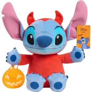 DISNEY SEASONAL Just Play Stitch as a Devil Halloween Large 15-inch Plushie Stuffed Animal, Officially Licensed Kids Toys for Ages 2 Up
